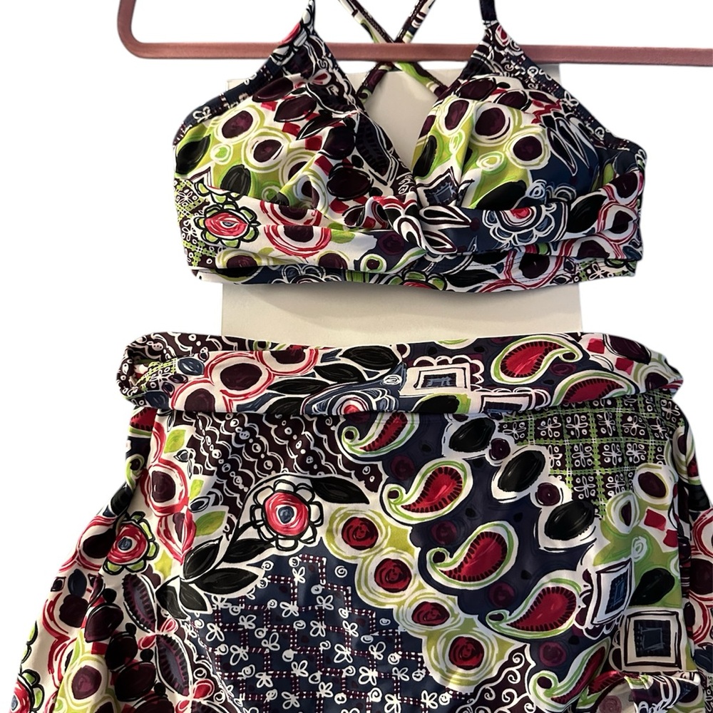 Colorful Patterned Bikini Set - Picture 1 of 7